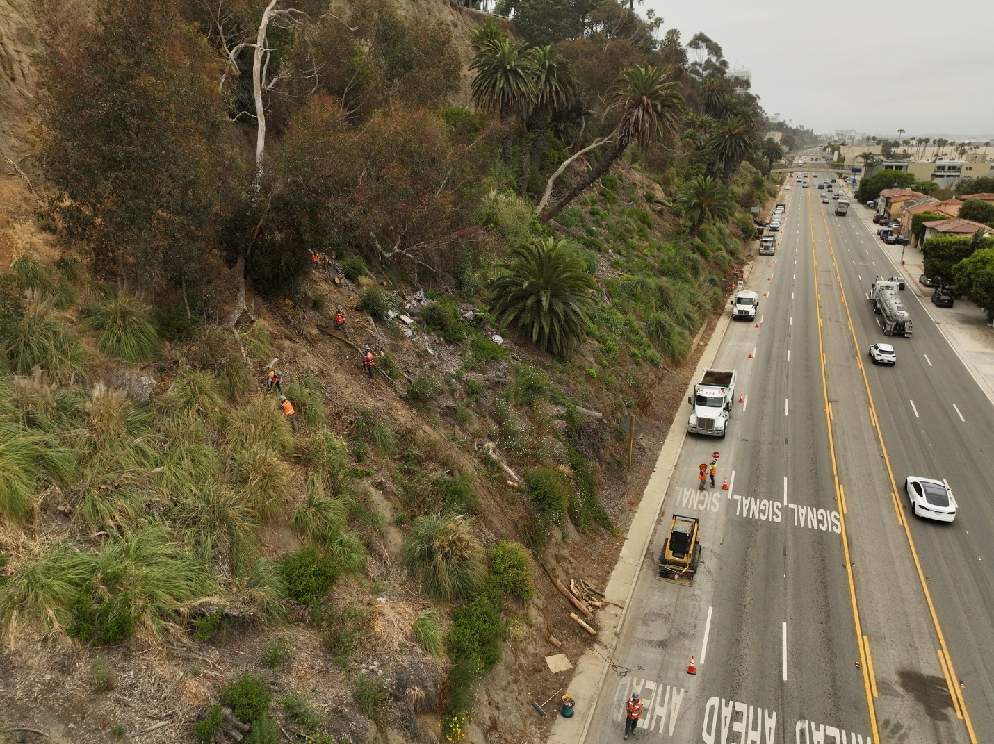 Palisades Fire Emergency Repairs Pacific Coast Highway/State Route 1 Photo