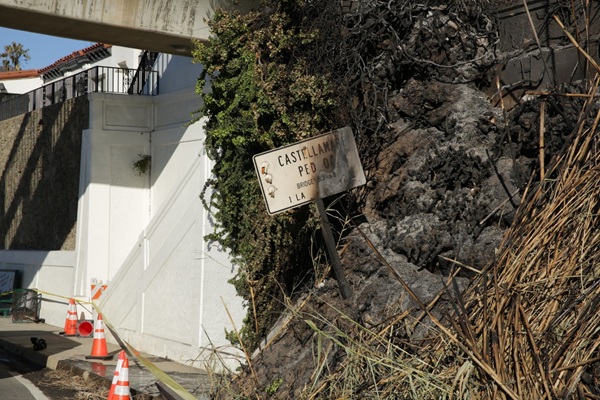 Underpass fire damage PCH