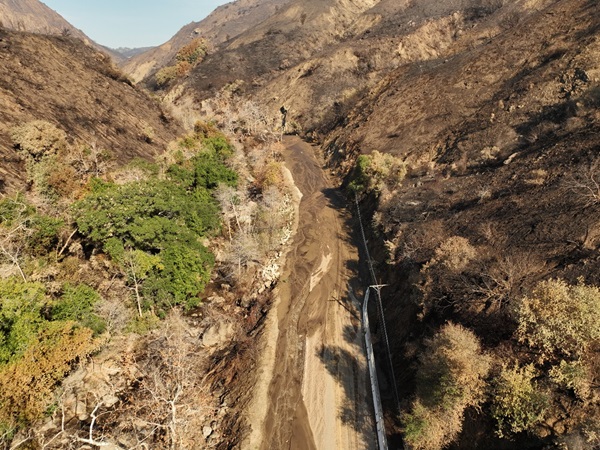 Topanga Canyon Boulevard/State Route 27 Fire Repair dirt 