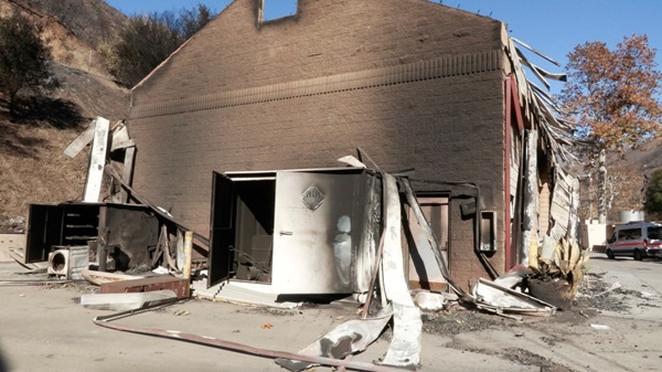 Las Flores Maintenance Station Burn Fire Damage