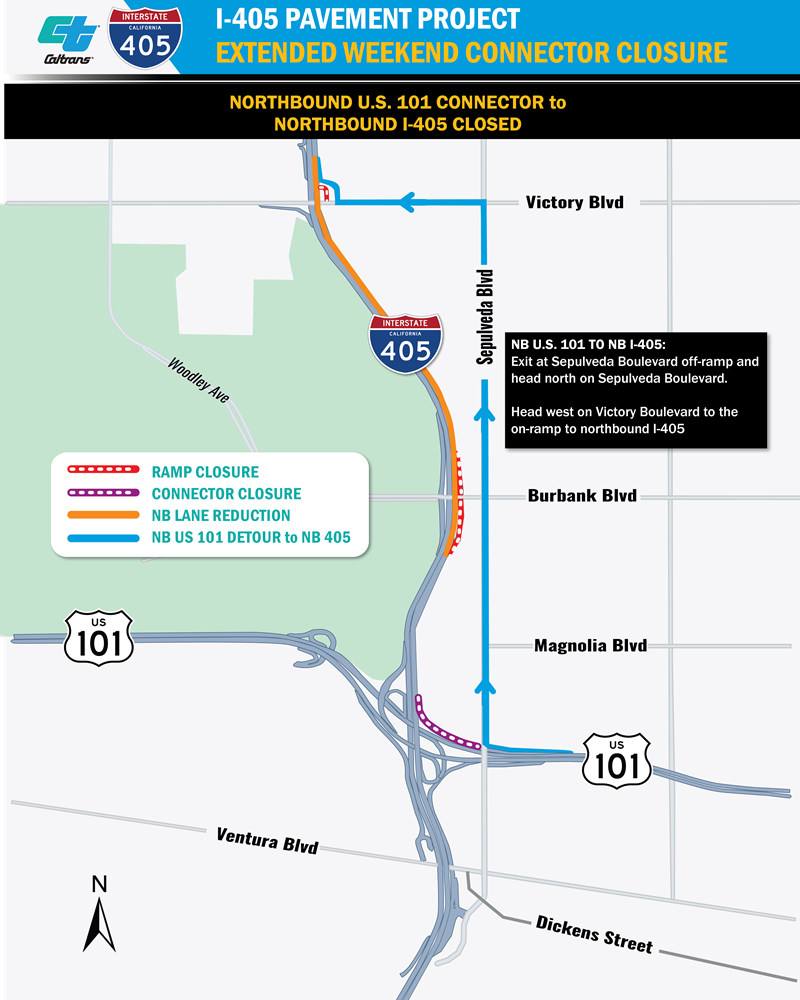 405 May 15-18 EWC NB US 101 Connector Closure