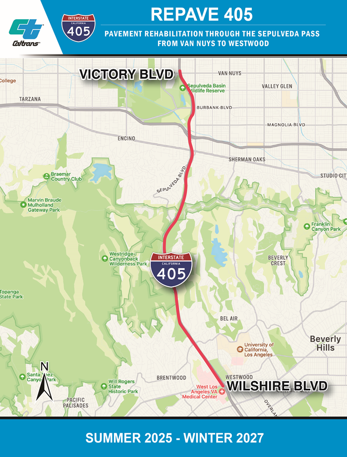 I-405 Project Map TIMELINE