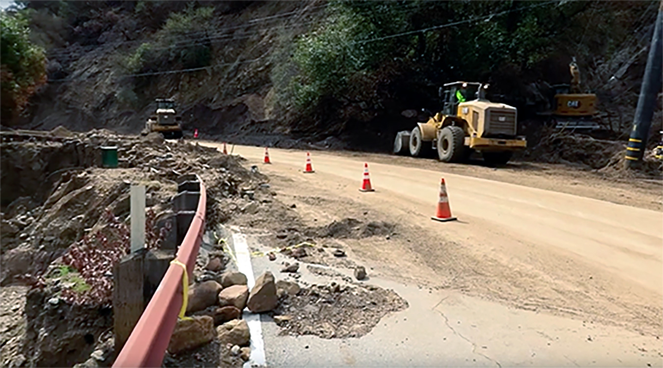 Topanga-Canyon-Boulevard-SR-27-Fire-Recovery-and-Repairs Heavy Equipment