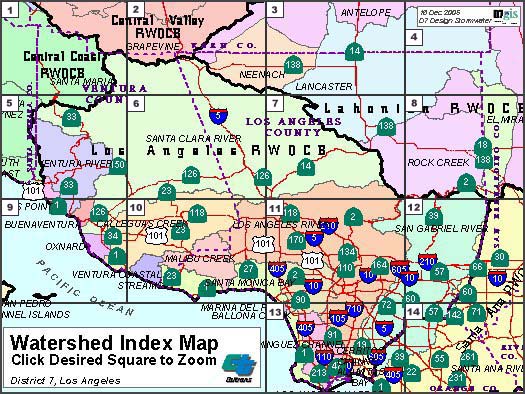 water shed index map