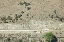 Aerial view of the High Point Curve Correction Project on U.S. 395 from 2012.