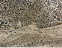 An aerial view of part of Walker Canyon following historic flooding on January 3, 1997.