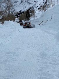 Snow removal on State Route 158 North