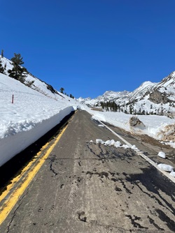 State Route 168 snow clearing from May 16, 2023.