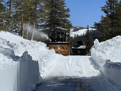 Snow blowers working on State Route 108 in May 2023.