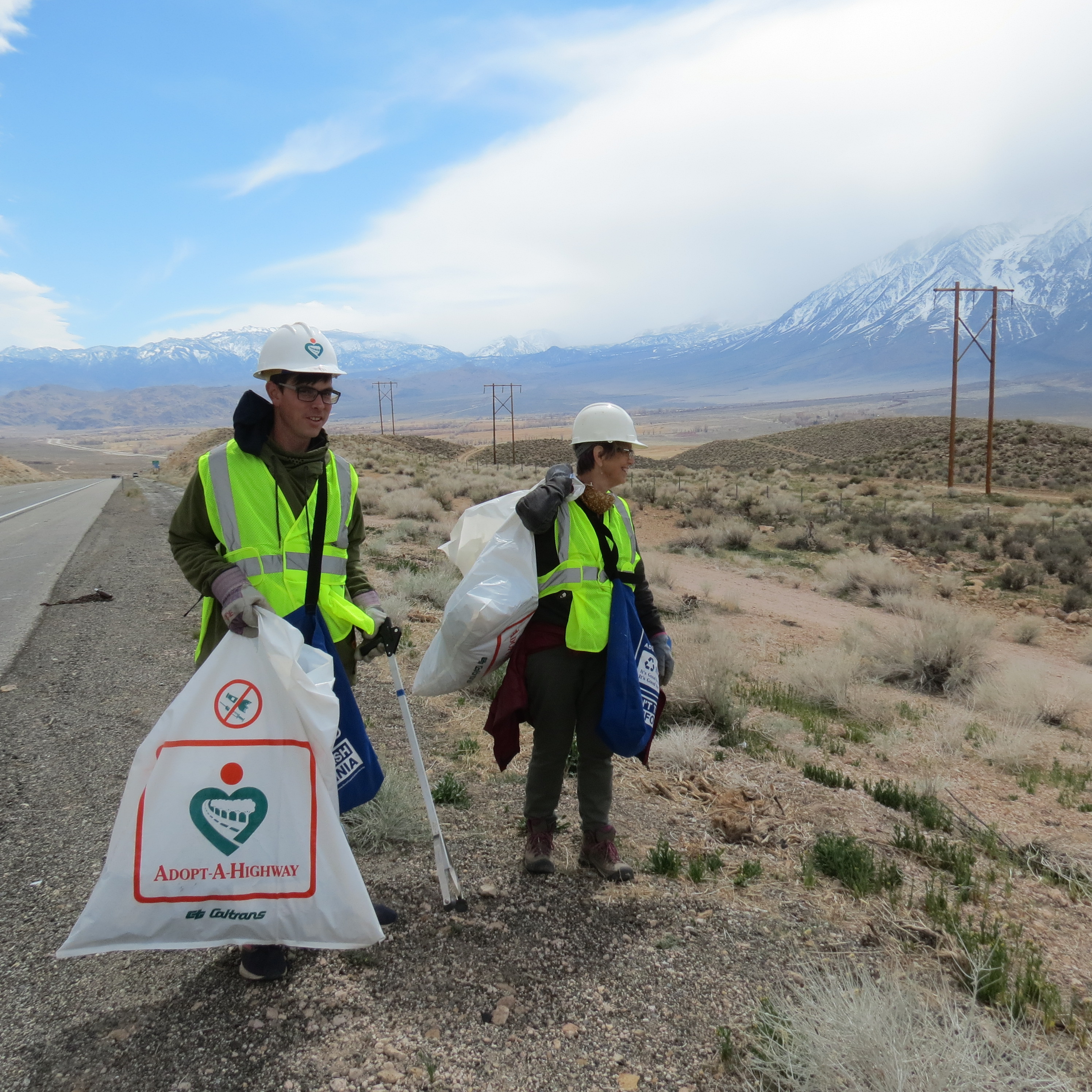 Adopt-A-Highway volunteers on HWY 395.