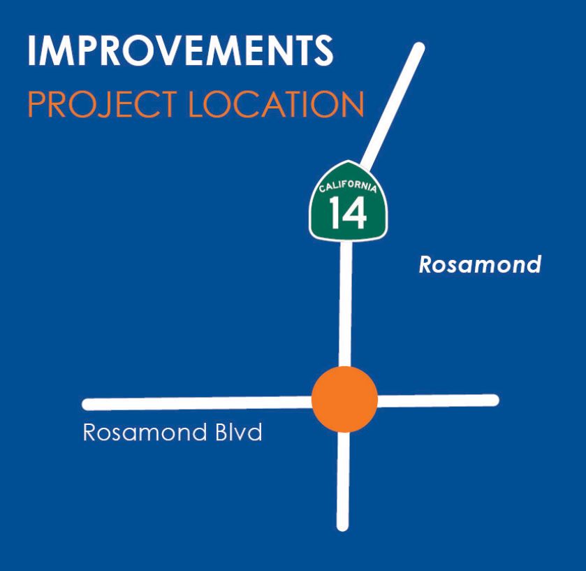 Map of the Rosamond Xeriscape Project location.