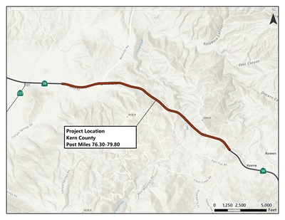 58 Truck Climbing lanes map