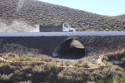 Image shows finished undercrossing within Sonora Junction Shoulders