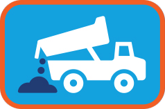 Simple illustration of a grabage truck