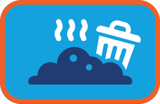 Simple illustration of a pile of trash