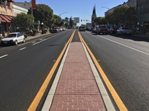 District 2: Raised median feature on Business Route 5 - Red Bluff, CA 