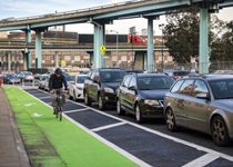 District 4: Class 4 Protected Bicycle Infrastructure at 9th and Division - San Francisco, CA 