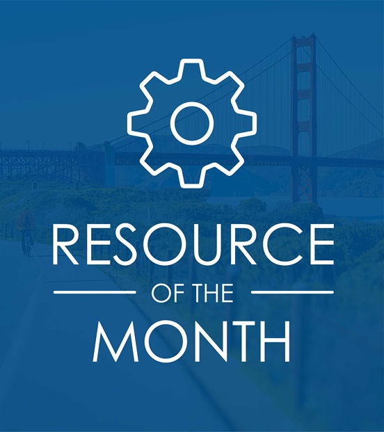 Resource of the Month with gear icon above text