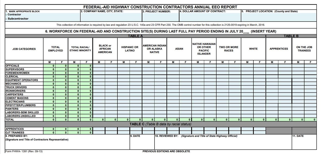 Screenshot of the Federal Training Schedule.