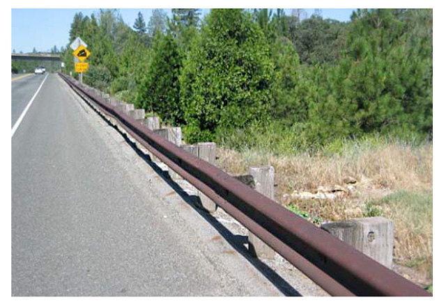 Photo of weathering steel guardrail