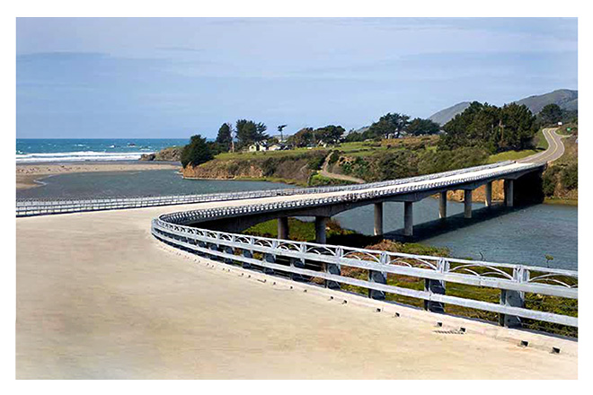 Photo of aesthetic bridge railing near Morro Bay