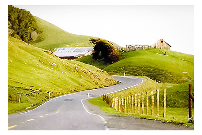 Landscape architects minimize visual impacts to California’s cultural and scenic resources. This cultural landscape is on Route 1 in Sonoma County.