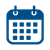 blue calendar icon on a white background