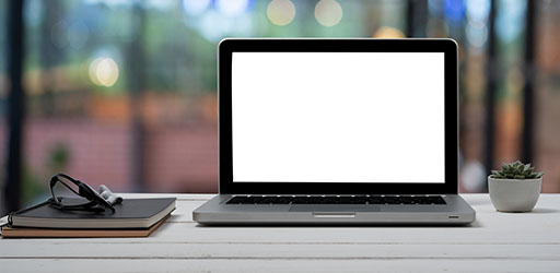 Image of an open laptop
