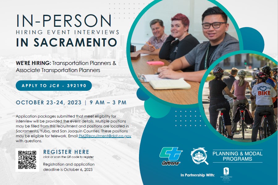 Caltrans In-Person Hiring Event Flyer