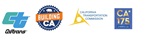 Image shows the Caltrans, Building California, California Transportation Commission, and California 175th Anniversary Logo. 
