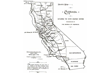 California Highway System Map - 1896