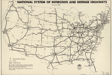 Interstate Highway Map - 1956
