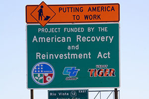 American Recovery and Reinvestment Act sign