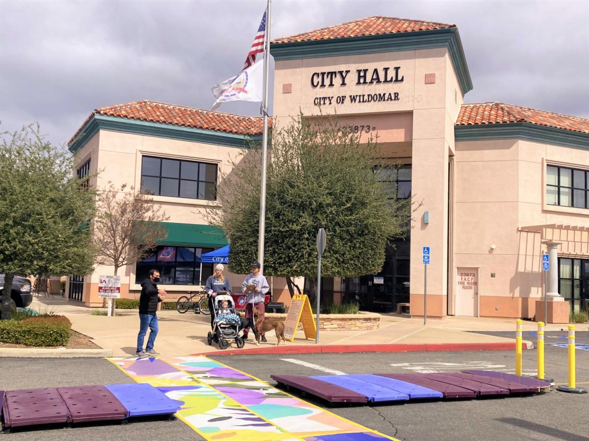 'Go Human' City Hall photo