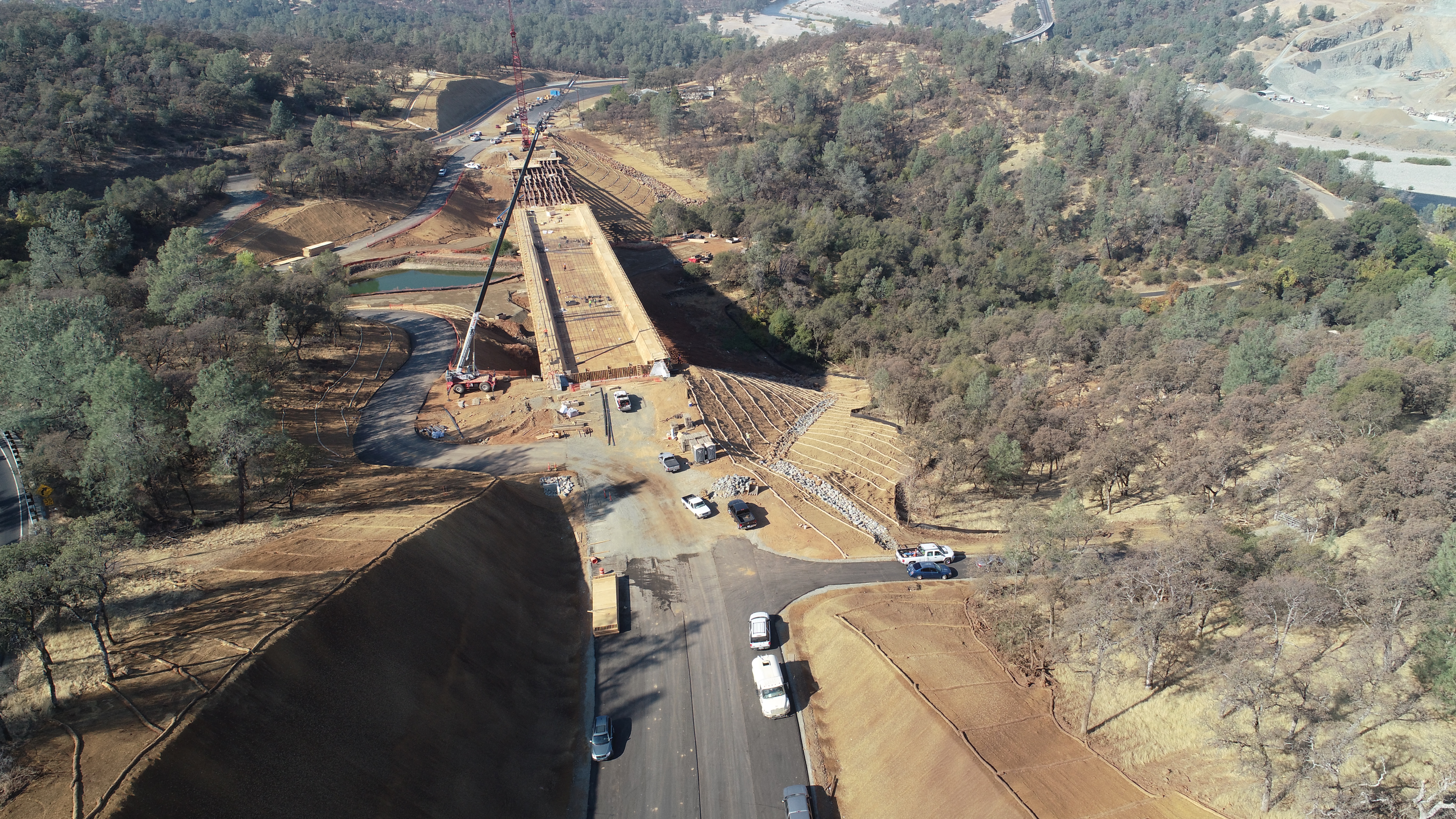 Ariel photo of new road construction