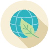 Illustration of earth with leaf