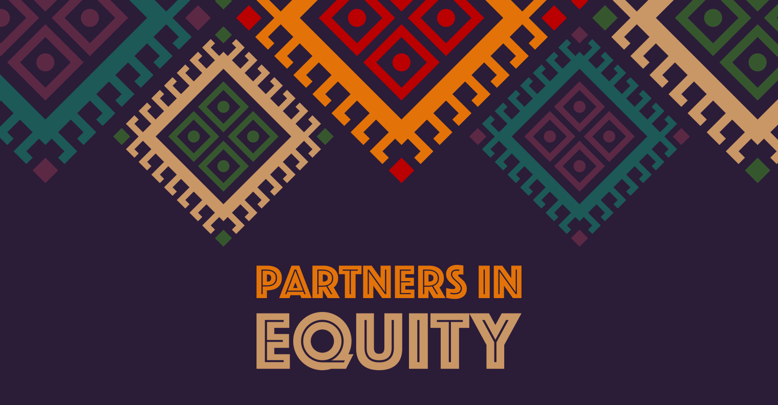 Lead in graphic that states "Partners in Equity"