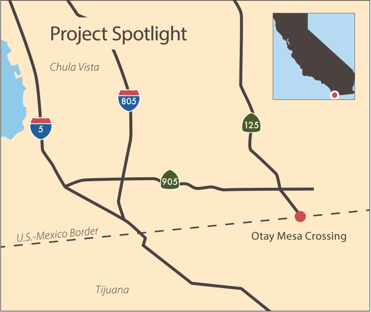 mexican border crossing map