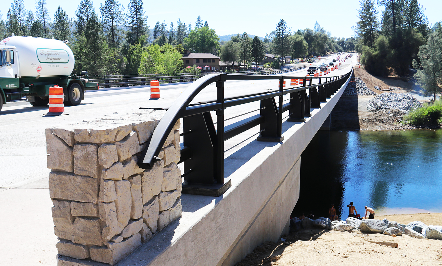 Photo of a newly-constructed bridge.