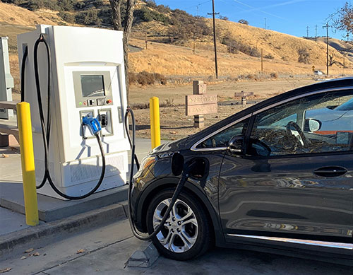 Four new EV fast chargers are located at Tejon Pass Rest Area