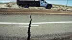 Pavement crack from Ridgecrest Quake