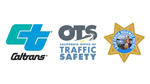 Three logos: the California Department of Transportation (Caltrans), the Office of Traffic Safety and the California Highway Patrol.