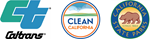 Caltrans Logo, Clean CA Logo, California State Parks Logo