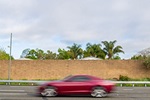 car speeding on highway