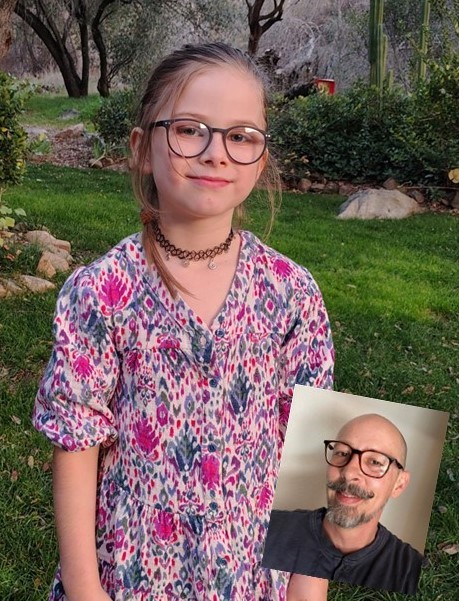Girl  holding a photograph