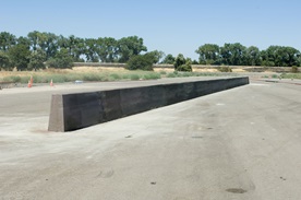 Type 60 median barrier completed front view