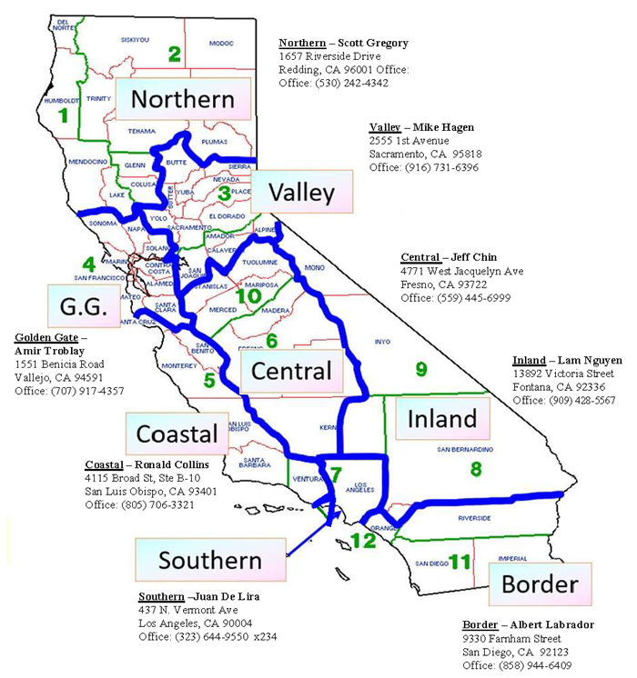 Caltrans MAIT Engineers Coverage Map