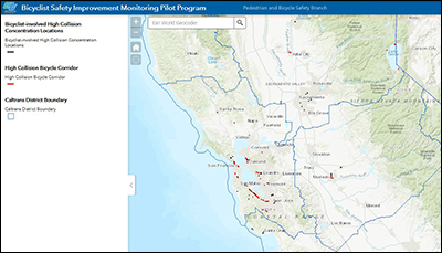 ped and bike exposure estimates map