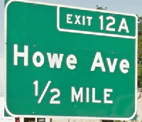exit number sign example