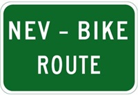 NEV bike route sign